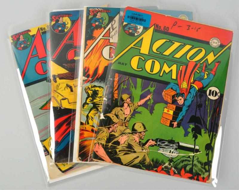 Appraisal: Lot of Early Action Comics Golden Age Comic Books This