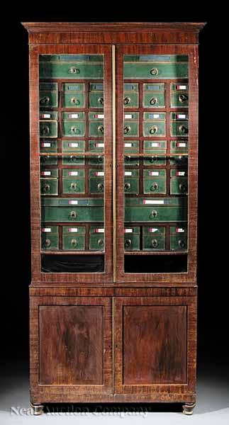 Appraisal: A Rare American Classical Cartonnier Cabinet early th c having