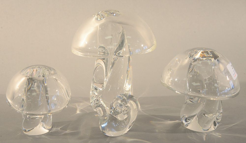 Appraisal: Four piece Steuben group to include set of three crystal