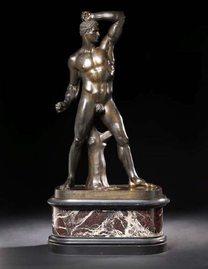 Appraisal: Good Italian Patinated Bronze Figure of the Roman Gladiator Creusante