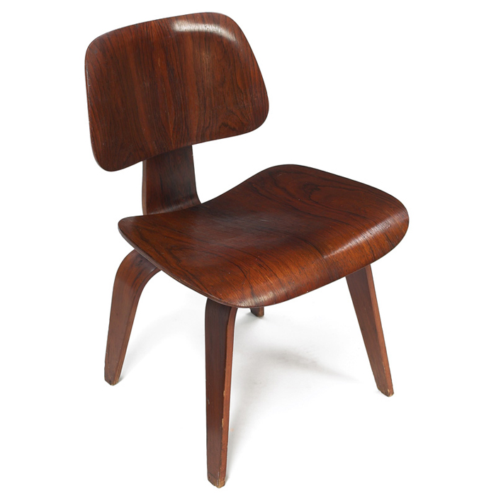 Appraisal: Rare Charles and Ray Eames rosewood DCW c molded plywood