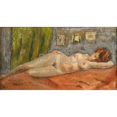 Appraisal: GABRIEL SPAT American - Oil on canvas board Nude framed