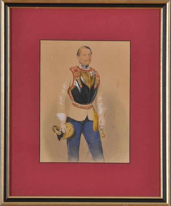 Appraisal: CONTINENTAL SCHOOL PORTRAIT OF AN OFFICER Watercolor x in image