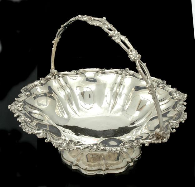 Appraisal: A WILLIAM IV STERLING SILVER BASKET Maker's mark Edward Edw