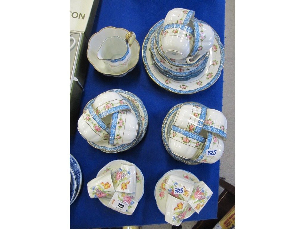 Appraisal: Six Shelley porcelain coffee cups and saucers and a Noritake