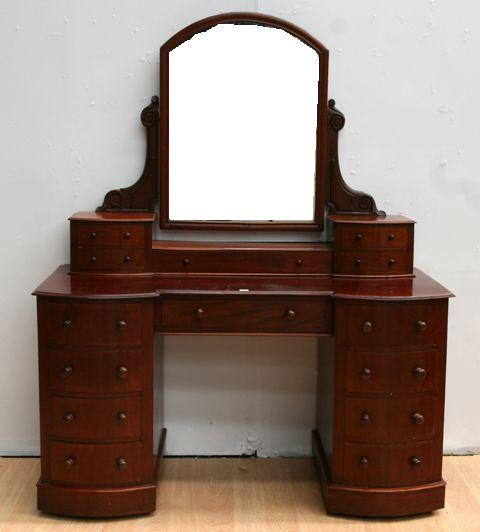 Appraisal: A Victorian cedar and mahogany dressing table cm wide cm