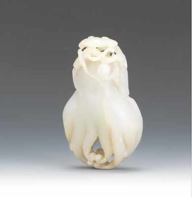 Appraisal: Carved Jade Fou Shou or Buddha's Hand An elegantly carved