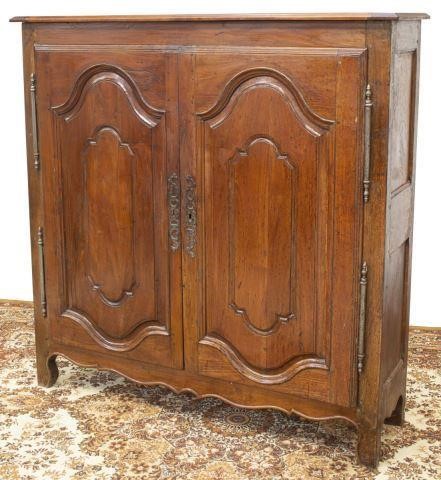 Appraisal: French Provincial cabinet th c paneled double doors on exterior