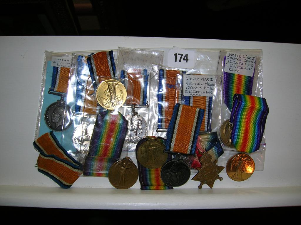 Appraisal: Twelve British WWI Medals one - Star seven War Medals