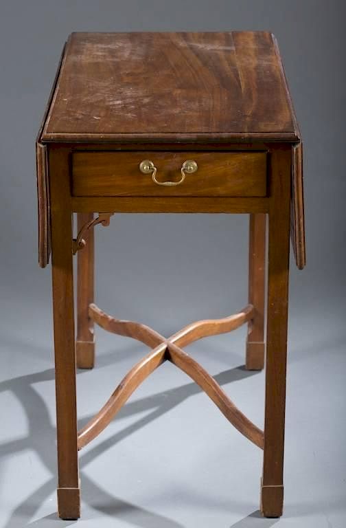 Appraisal: Chippendale style Pembroke table A Chippendale style Pembroke table incorporating