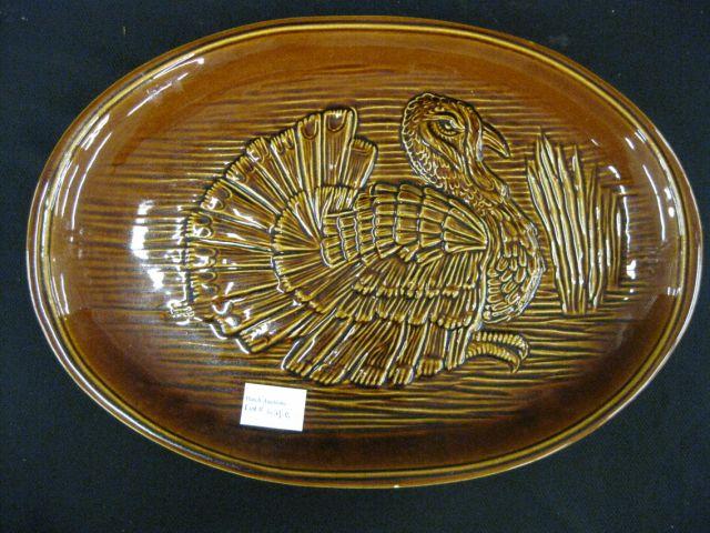 Appraisal: McCoy Pottery Turkey Platter brown glaze x