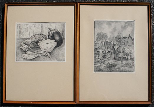 Appraisal: PIECE ETCHING LOT GUSTAVE DALSTROM AND FRANCES FOY Dalstrom etching