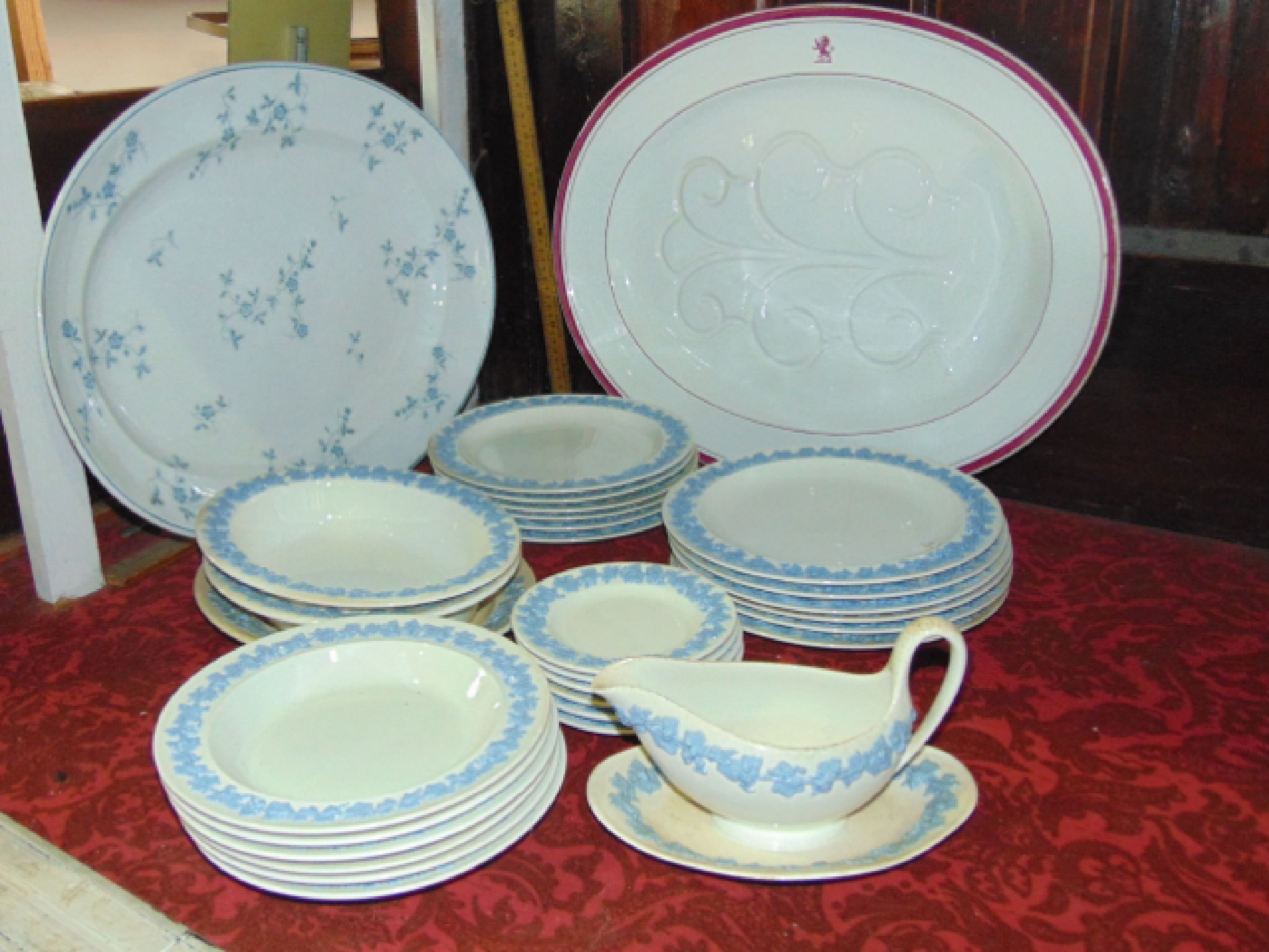 Appraisal: A quantity of Wedgwood embossed Queens Ware dinner wares comprising