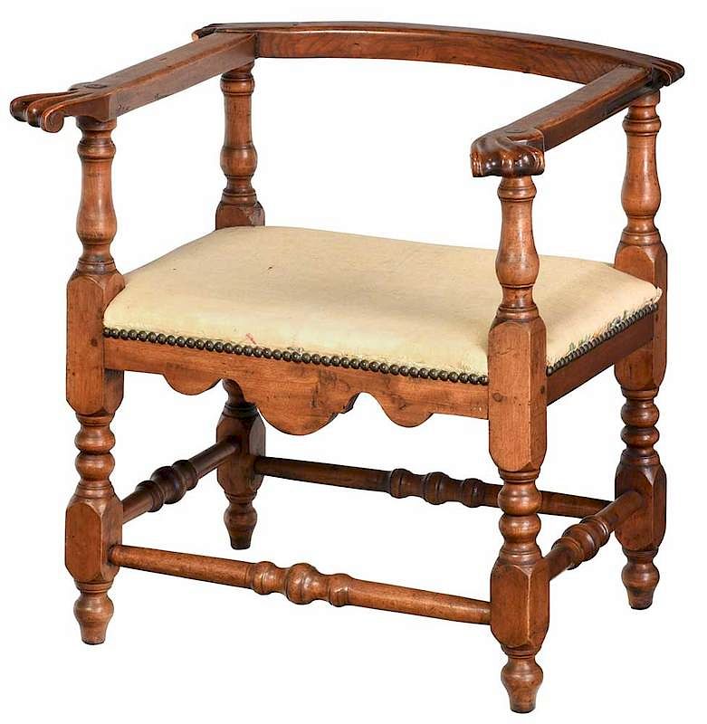 Appraisal: Unusual American William and Mary Turned Chair New England th