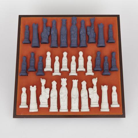 Appraisal: Arnold Machin for Wedgwood mediaeval sytle Jasperware Chess Set each