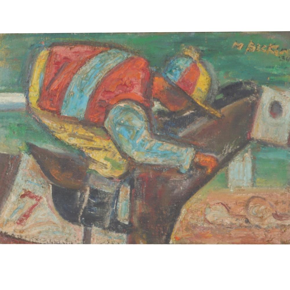 Appraisal: Maurice Becker New York Mexico - Jockey Horse Race impasto