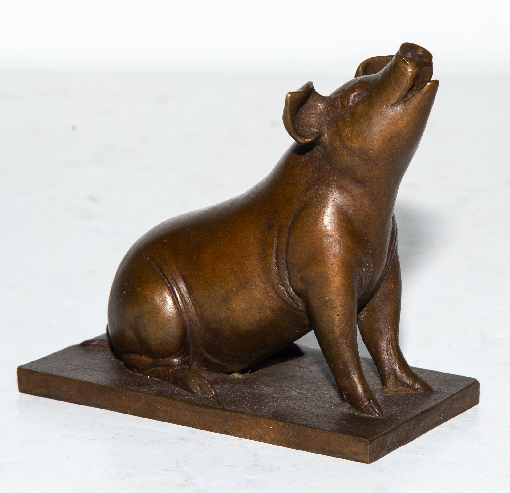 Appraisal: ERIC BERG BRONZE PIG Philadelphia artist d