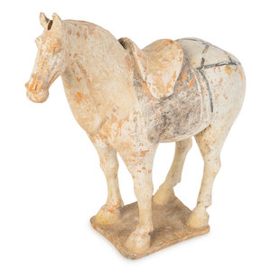 Appraisal: A Tang Style Painted Terracotta Horse TH CENTURY Height x