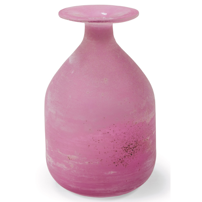 Appraisal: Cendese ''Scavo'' vase Murano Italy s pink glass form with