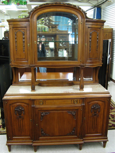 Appraisal: LOUIS XVI STYLE WALNUT SIDEBOARD French c in two sections