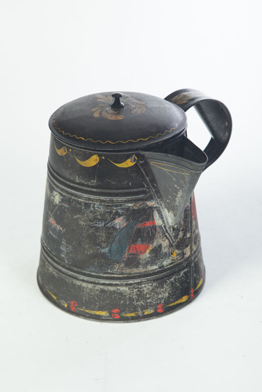 Appraisal: TOLE COFFEE POT American nd quarter- th century Large pot