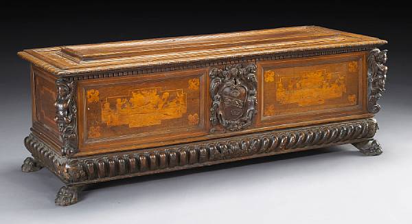 Appraisal: Florence late th early th century The rectangular line inlaid