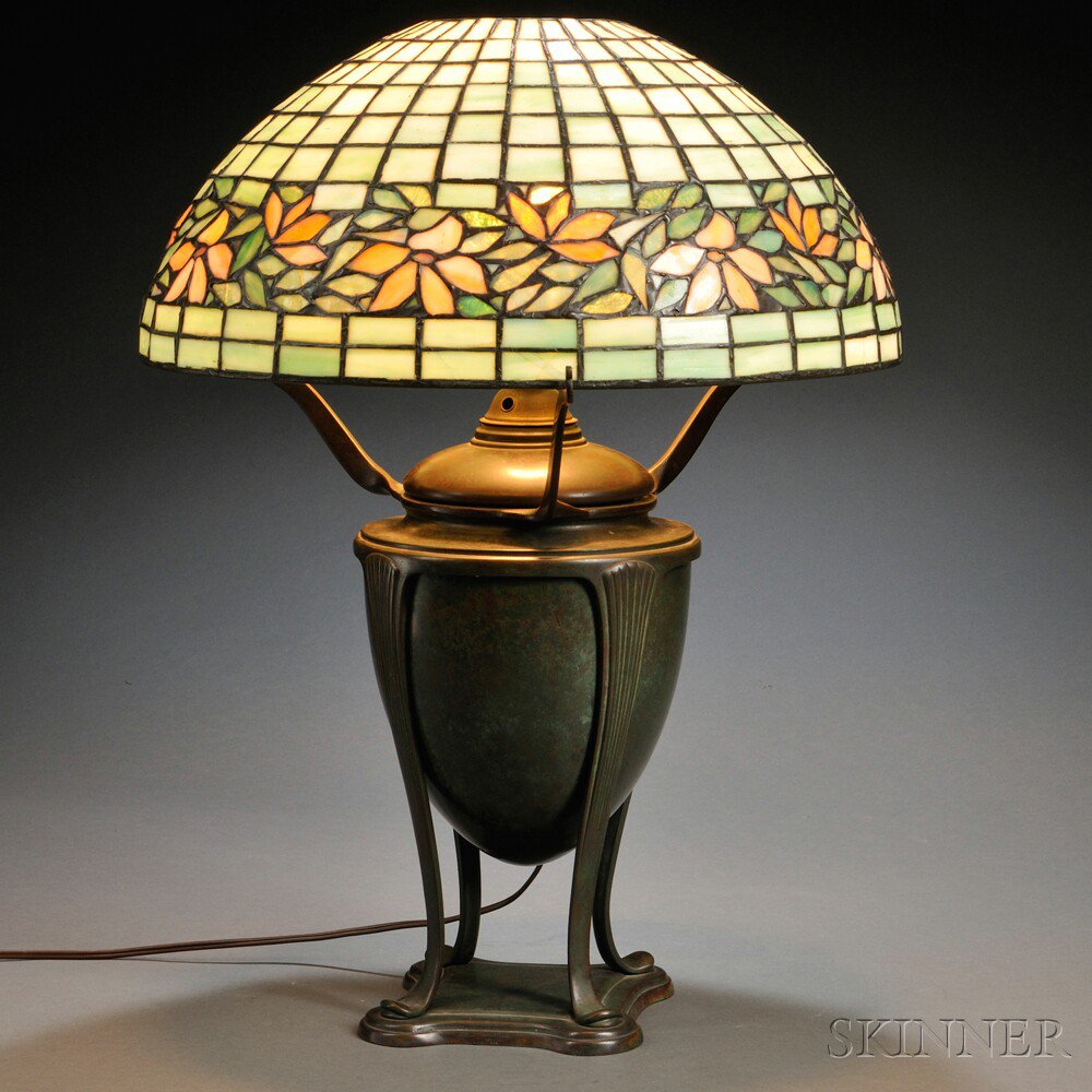 Appraisal: Tiffany Studios Greek Vase Lamp Base with a Mosaic Glass