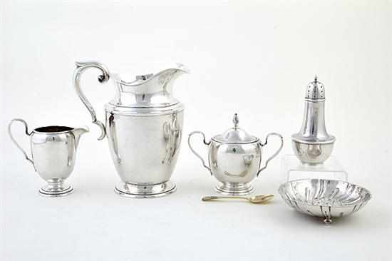 Appraisal: American sterling serving pieces Alvin beverage pitcher S - H