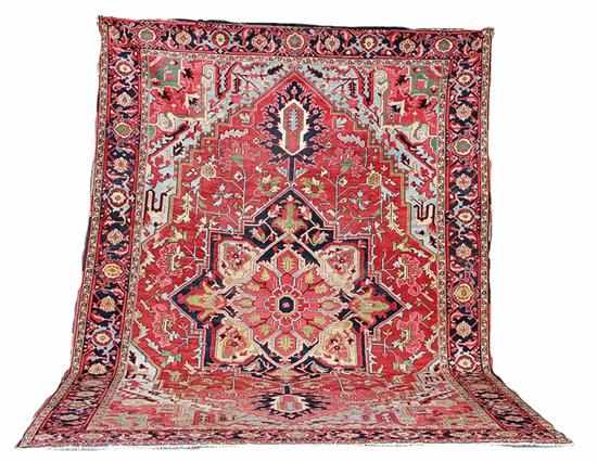 Appraisal: Antique Persian Heriz carpet circa ' '' x ' ''