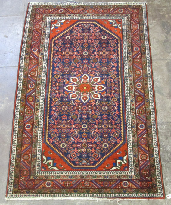 Appraisal: SEMI-ANTIQUE PERSIAN MALAYER AREA RUG Hamadan Province northwest Persia c