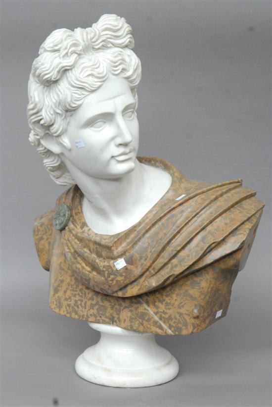 Appraisal: CLASSICAL STYLE MARBLE BUST H W