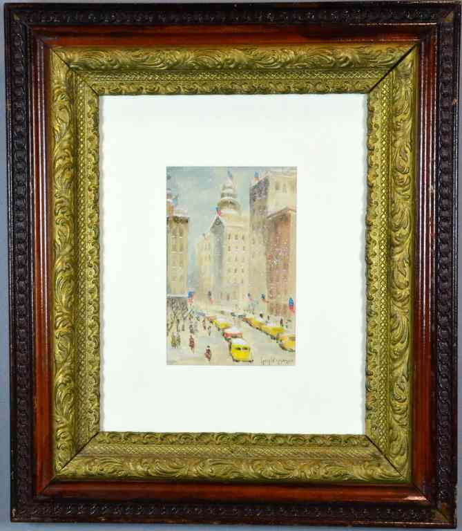 Appraisal: Guy Carlton Wiggins Watercolor Painting On PaperDepicting a New York