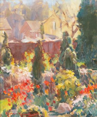 Appraisal: Alexander Altmann Summer Garden signed lower left oil on board