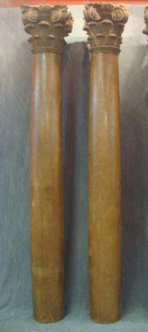 Appraisal: Pair of Antique Latin American Columns Probably early th C