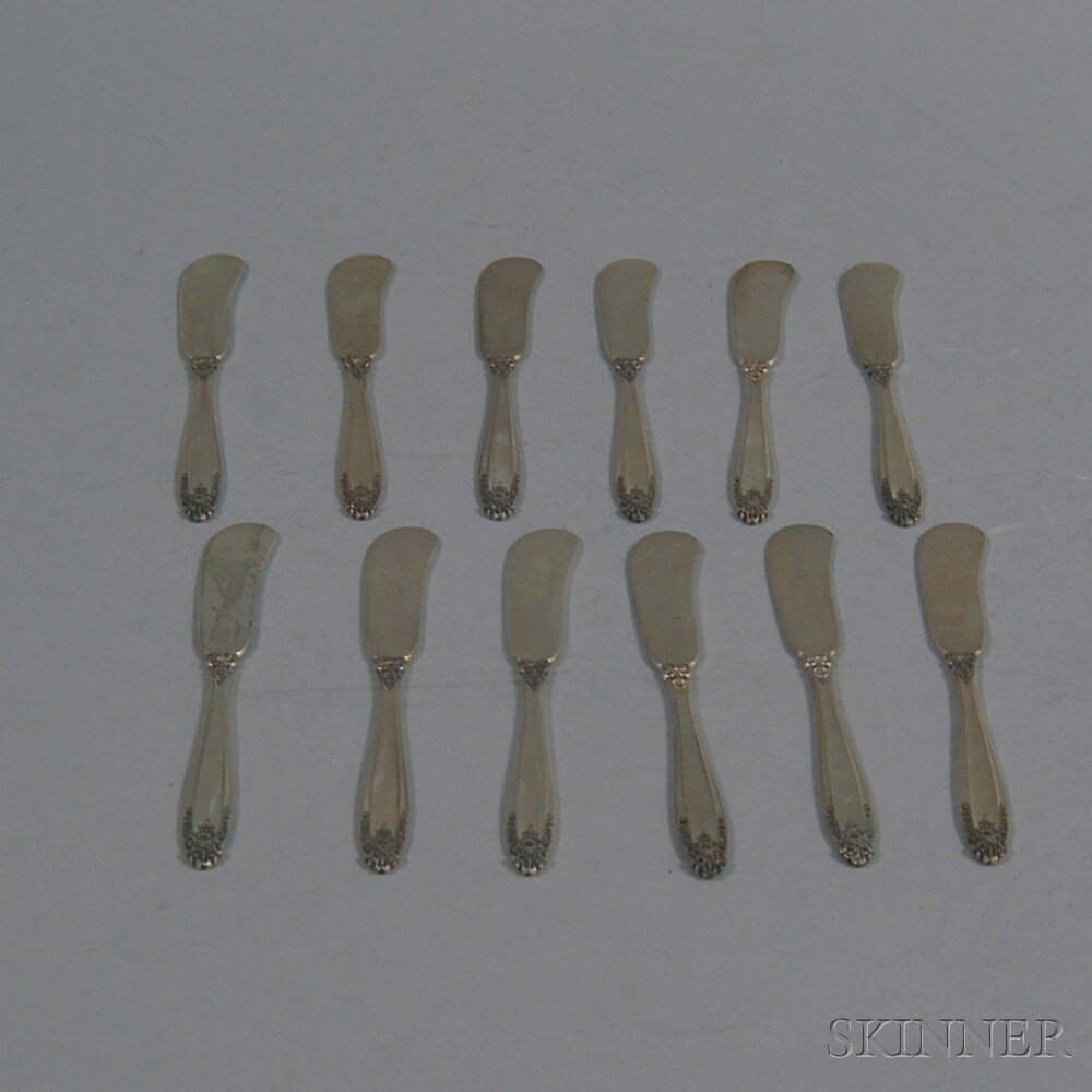 Appraisal: Twelve International Prelude Sterling Silver Butter Spreaders lg in approx