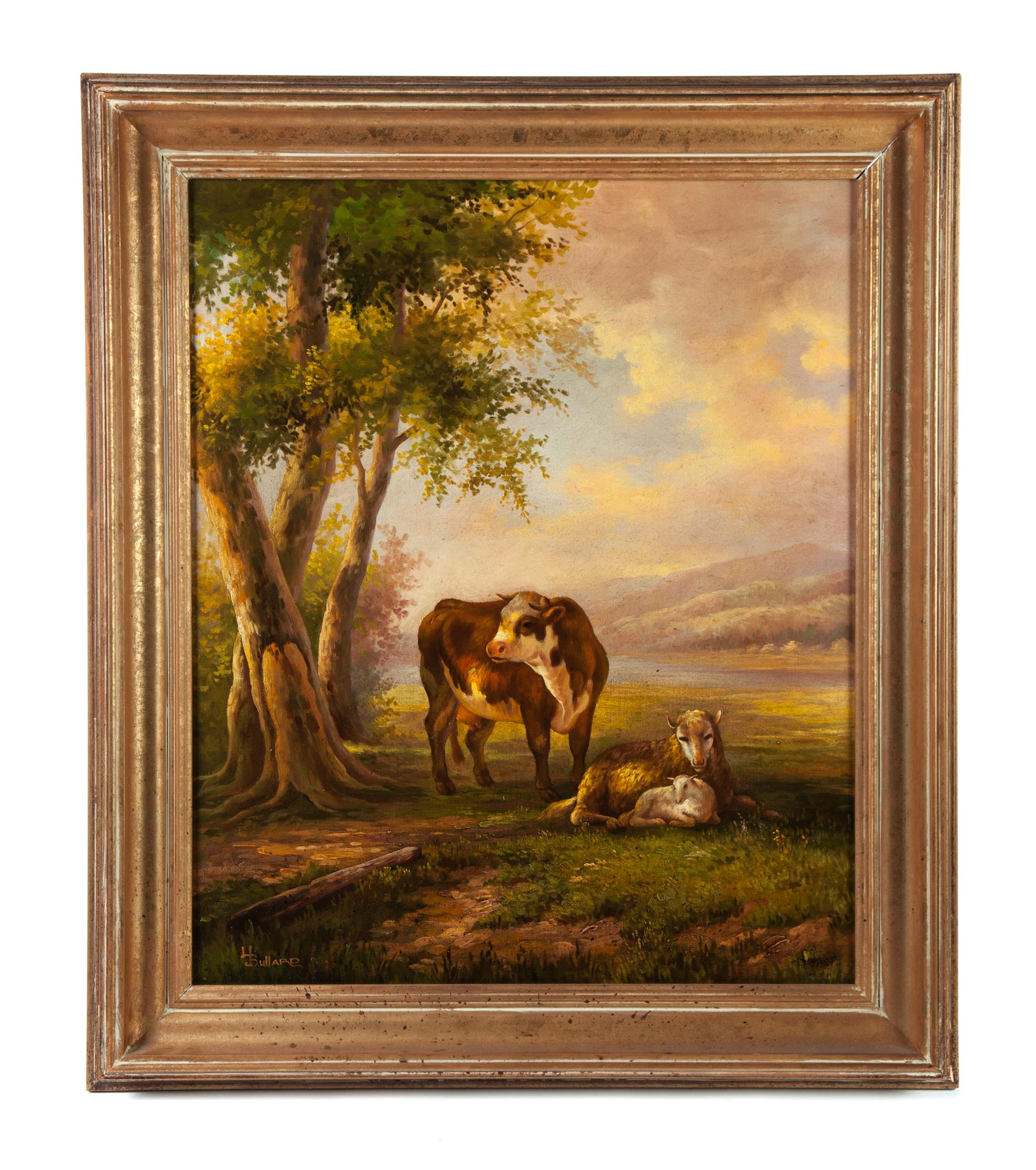 Appraisal: PASTORAL SCENE SIGNED H BALLARD European late th century Pleasant