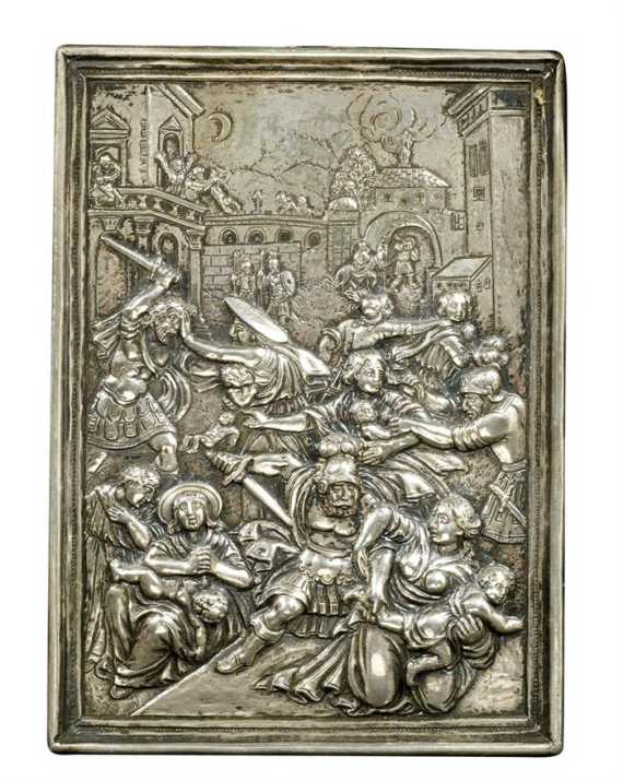 Appraisal: MURDER OF THE INNOCENTS AT BETHLEHEM South German probably Augsburg