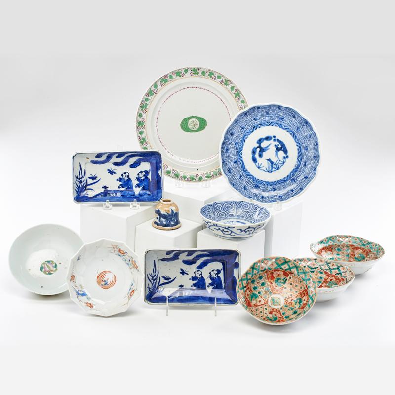 Appraisal: FAMILLE VERTE ETC Five bowls and plate together with five