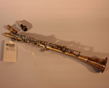 Appraisal: Silvertone Brass Clarinet unknown model with case