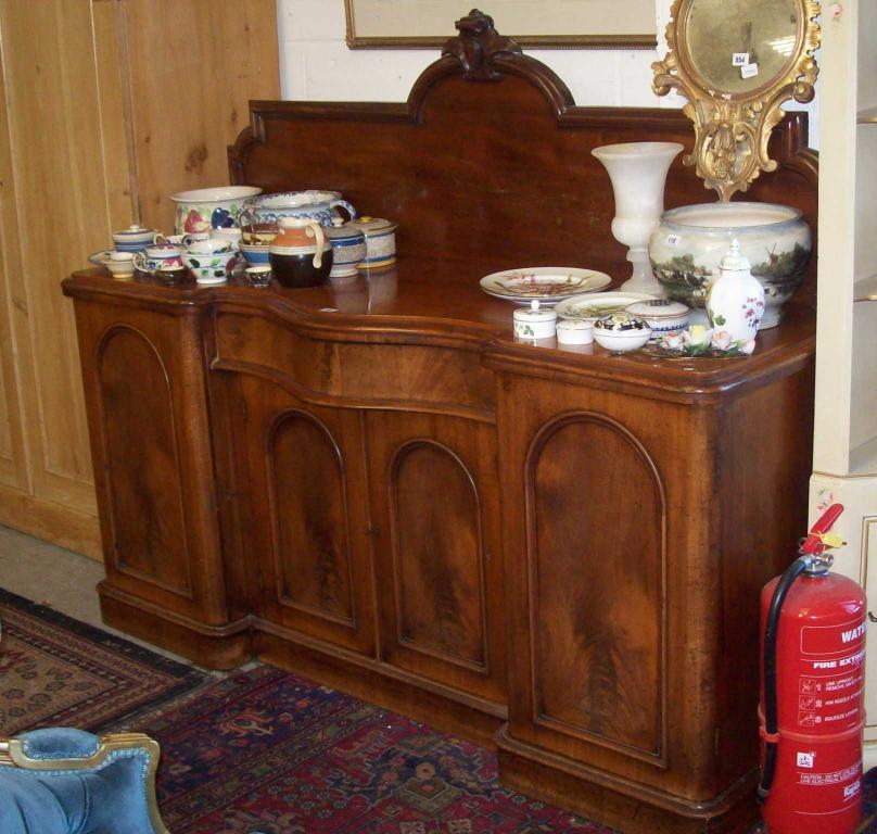 Appraisal: A Victorian mahogany sideboard -