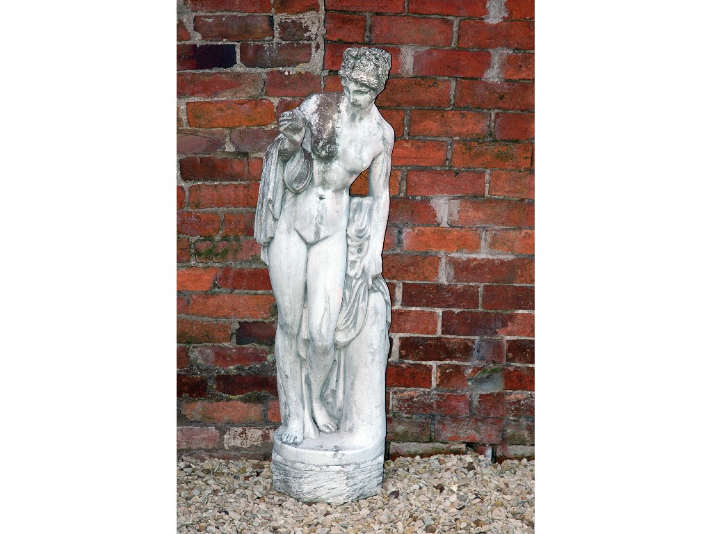 Appraisal: An Italian Garden Figure of a female nude holding a