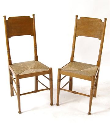 Appraisal: A pair of Arts and Crafts William Birch limed oak