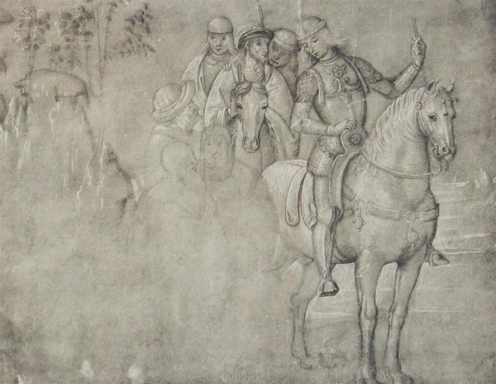 Appraisal: AFTER PINTURICCHIO CAVALCADE Photogravure x in sight Framed verso label