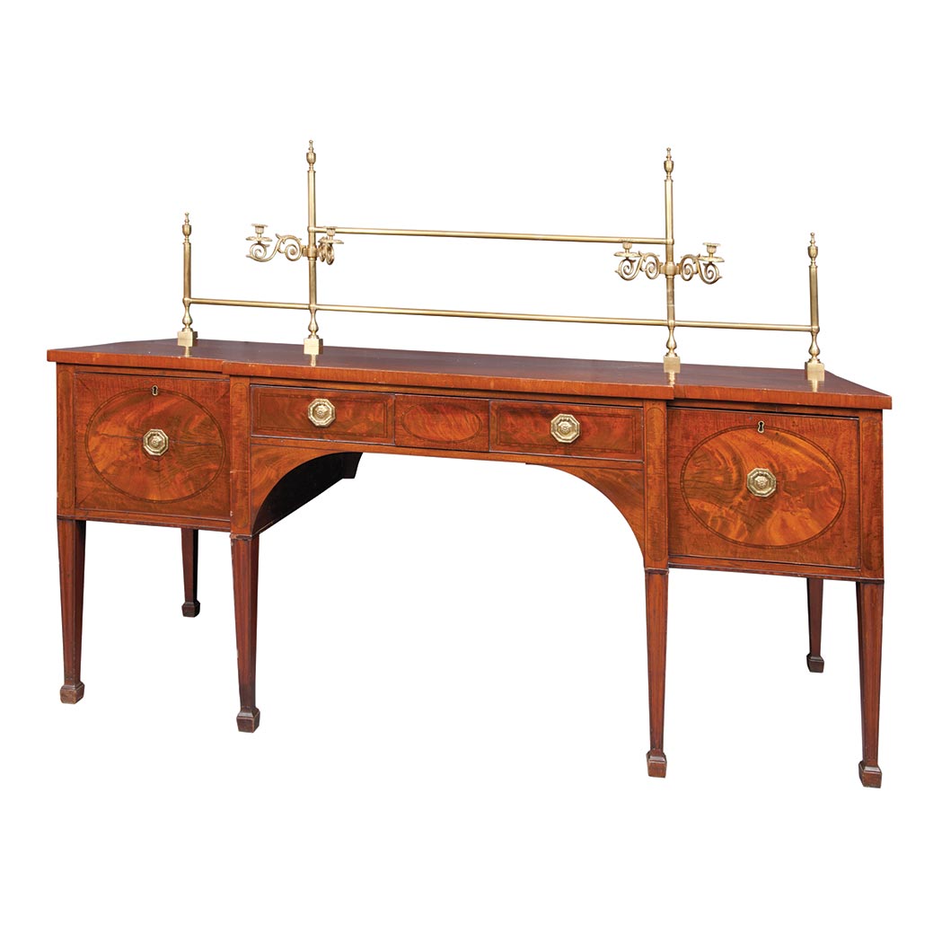 Appraisal: George III Mahogany Sideboard Late th century The rectangular top