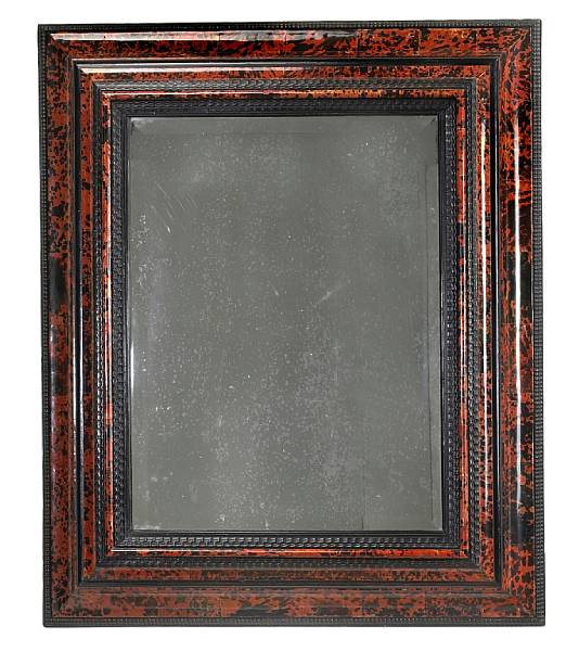 Appraisal: A Flemish Baroque style tortoiseshell and ebonized mirror th century