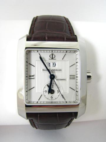 Appraisal: New Baume Mercier Hampton square automatic wrist watch features a