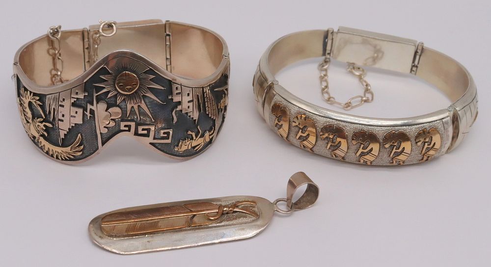 Appraisal: JEWELRY Grouping of Mark Yazzie Jewelry Includes a signed Mark