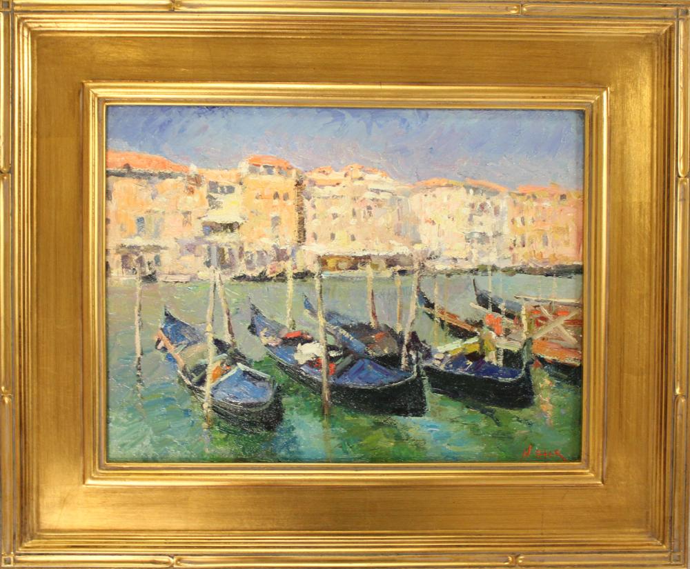 Appraisal: NICK STOQ United States st century oil on board Venice