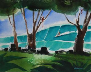 Appraisal: John Severson American - Costa Rica Surf Scene w c