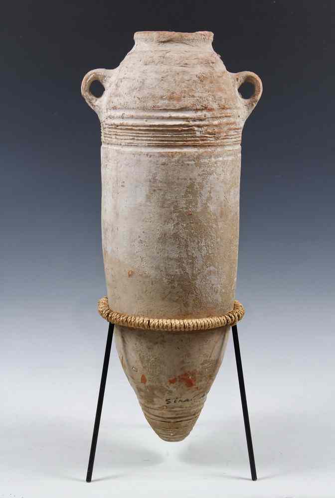 Appraisal: ANCIENT POTTERY - Roman Era Terra Cotta Amphora found in